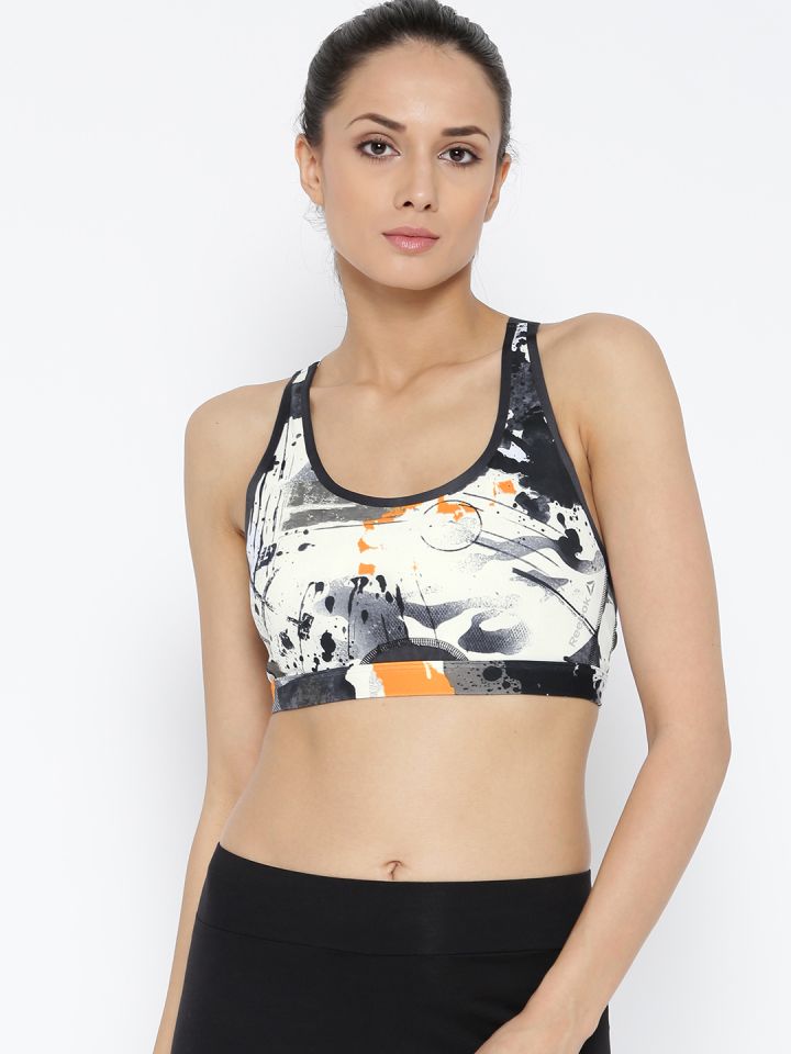 Reebok white sports bra 2025