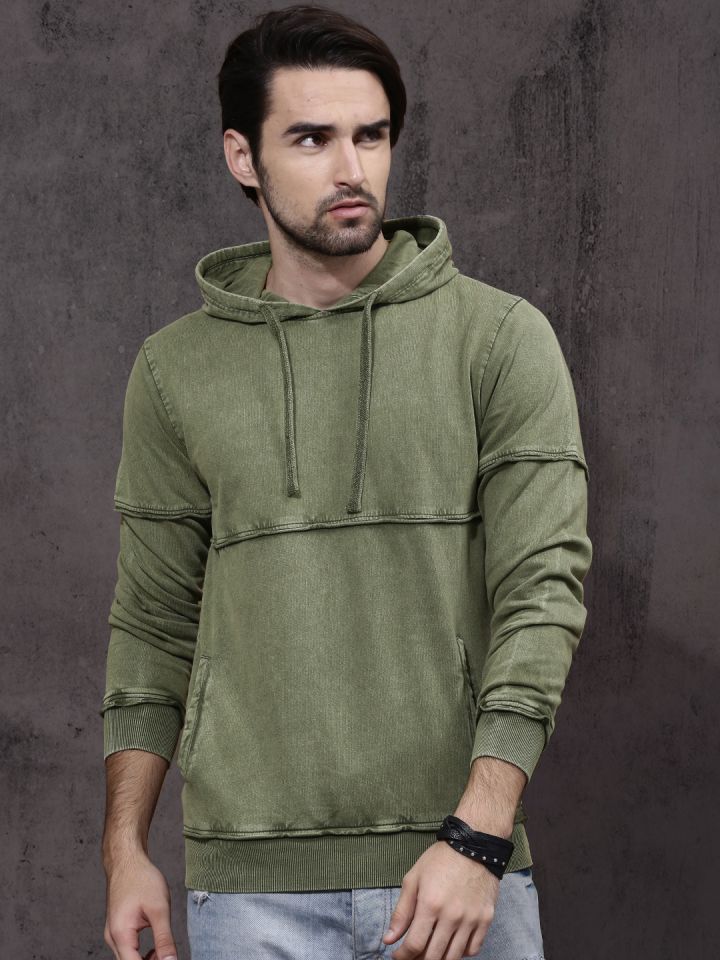 olive green sweatshirt men's