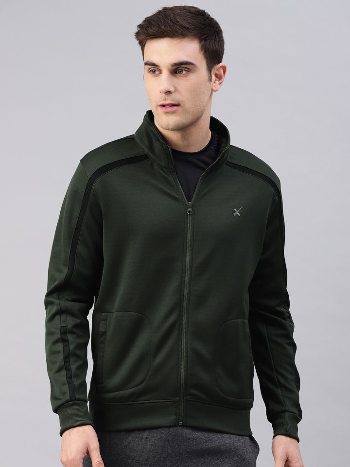 Buy HRX By Hrithik Roshan Men Olive Green Solid Sweatshirt