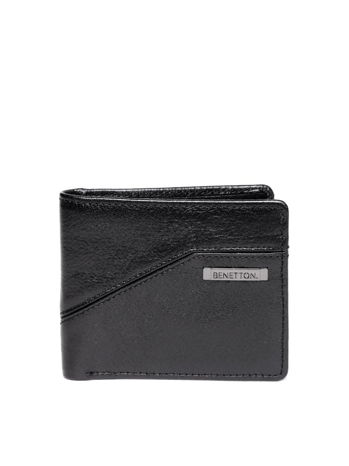 Buy United Colors Of Benetton Men Black Leather Two Fold Wallet Wallets For Men 1963587 Myntra