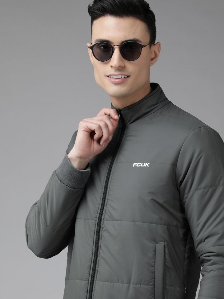 Buy French Connection Men Grey Bomber Jacket Jackets for Men