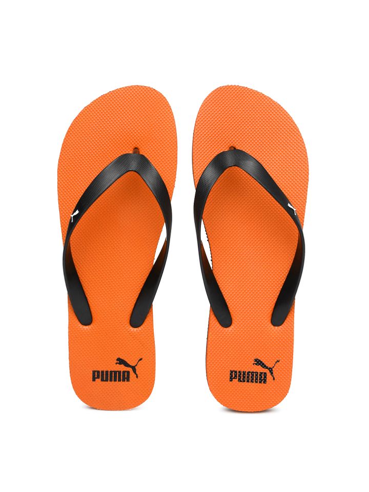 Puma Men Black Orange Odius DP Flip Flops