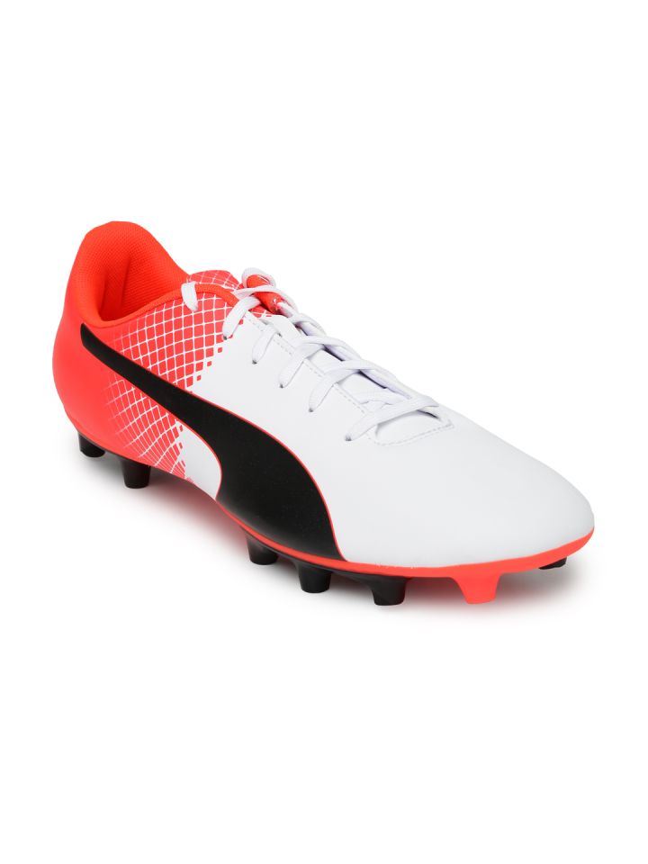 Buy PUMA Men White Coral Red Printed EvoSPEED 5.5 Football