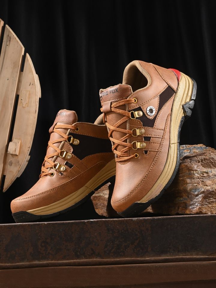 Big Fox Men Tan Solid Treaking Boots