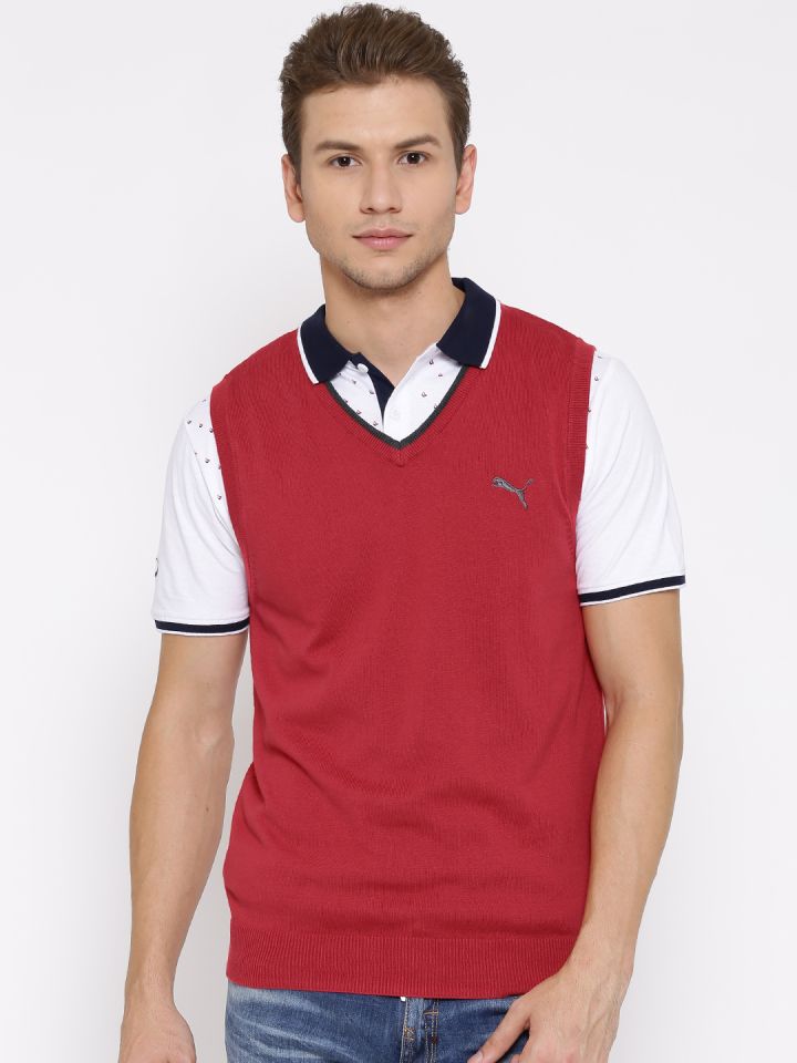 PUMA Red Sleeveless Sweater