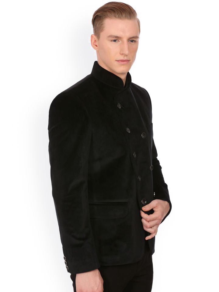 Wintage men's velvet grandad collar blazer online