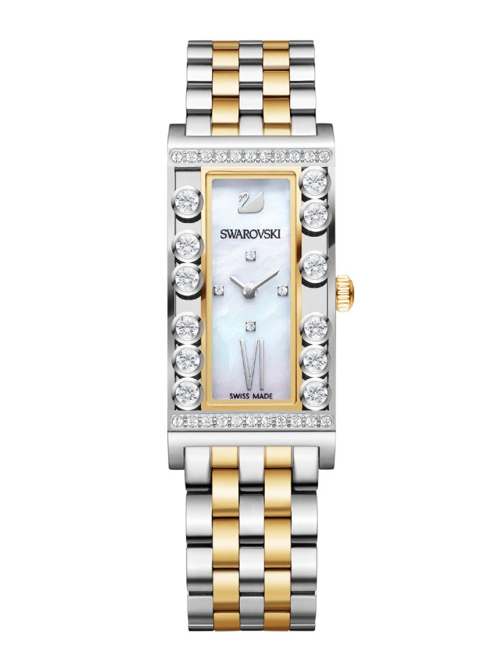 Buy SWAROVSKI Women Lovely Crystals Square Gold Toned Watch