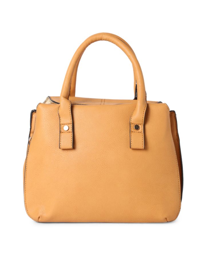 Buy Allen Solly Tan Solid Handheld Bag Handbags for Women