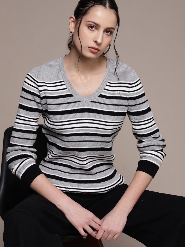Buy Macy s Karen Scott Women Striped Pure Cotton Pullover