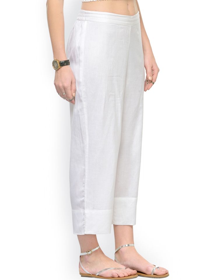 Comfort Pure Cotton Pleated Parallel Trousers  FNOCKS