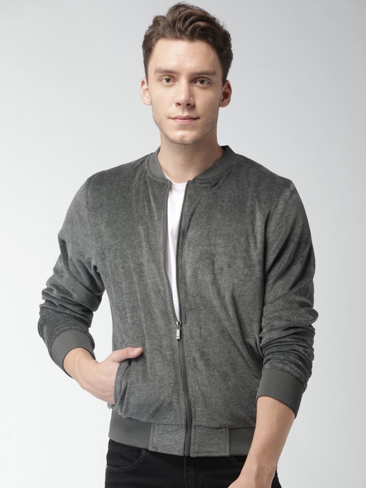 Grey velvet online jacket mens