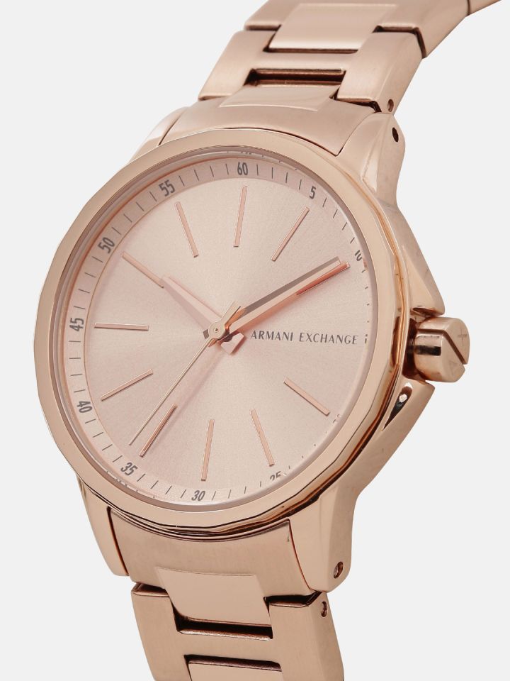 Buy Armani Exchange Women Rose Gold Toned Analogue Watch AX4347I