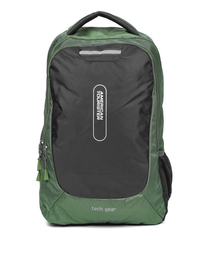 american tourister olive green backpack