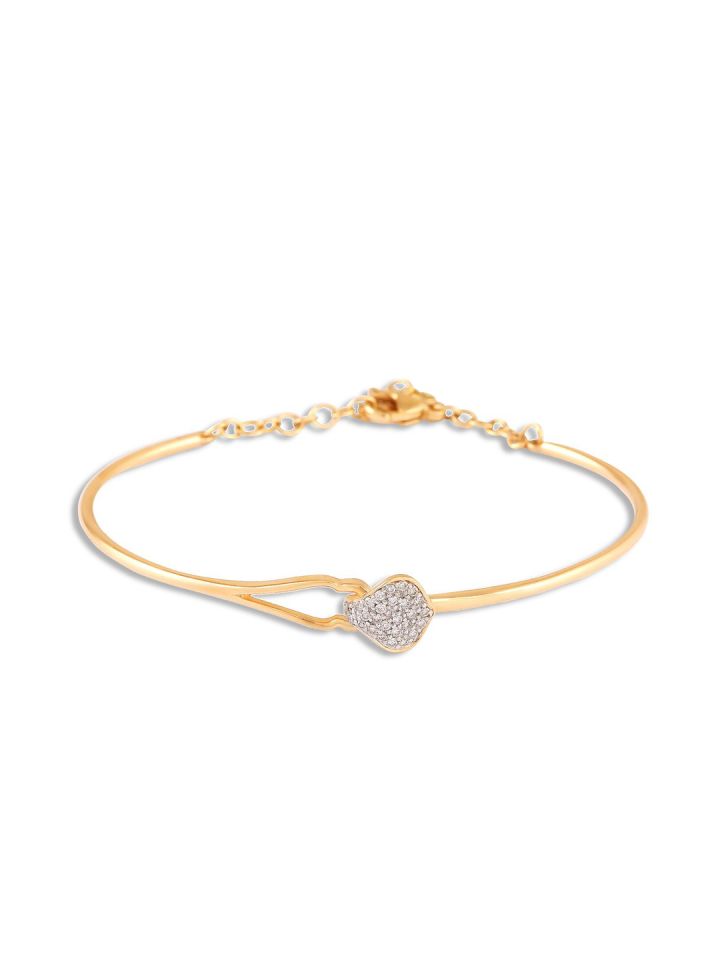 Buy Mia By Tanishq 14 Karat Yellow Gold Diamond Bangle With