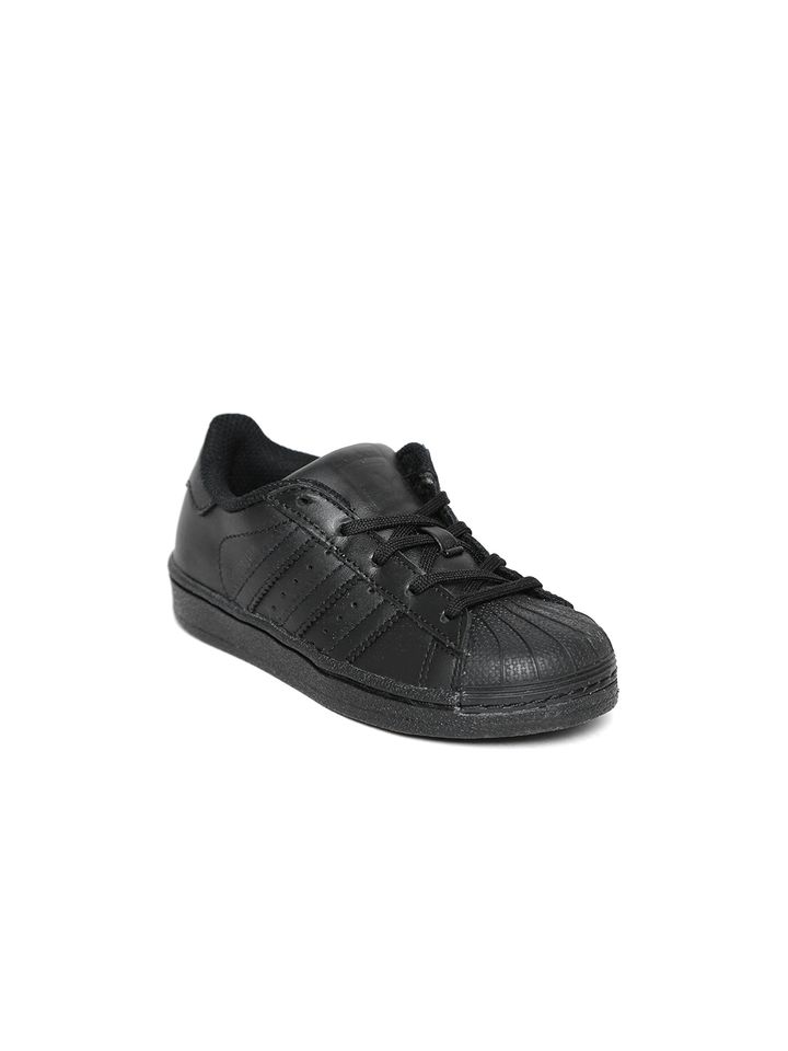 Adidas superstar kids black clearance