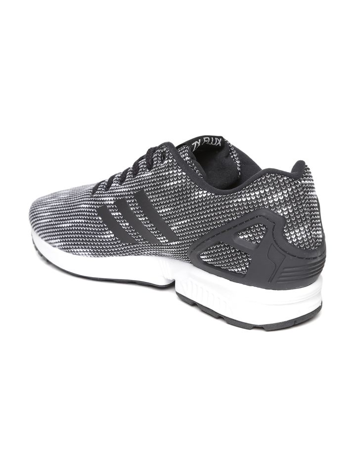 Mens black and white zx flux outlet