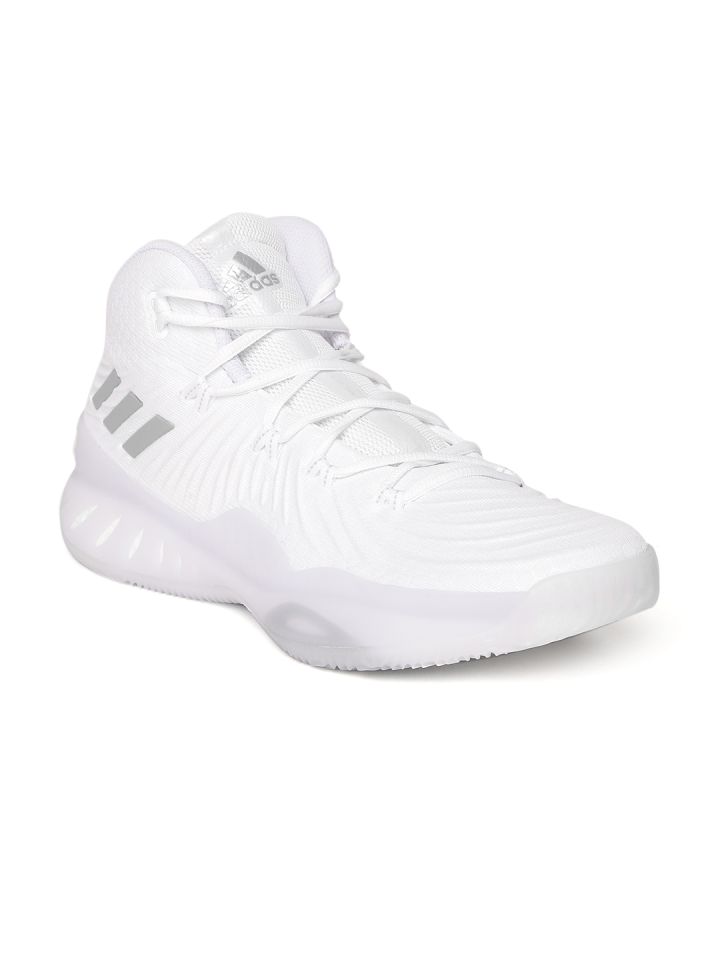 ADIDAS Men White Crazy Explosive 2017 Mid Top Basketball Shoes