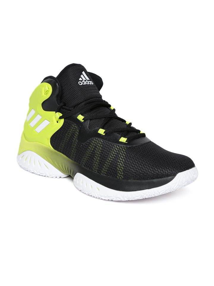 Adidas men's explosive bounce basketball shoes  outlet black/white/grey