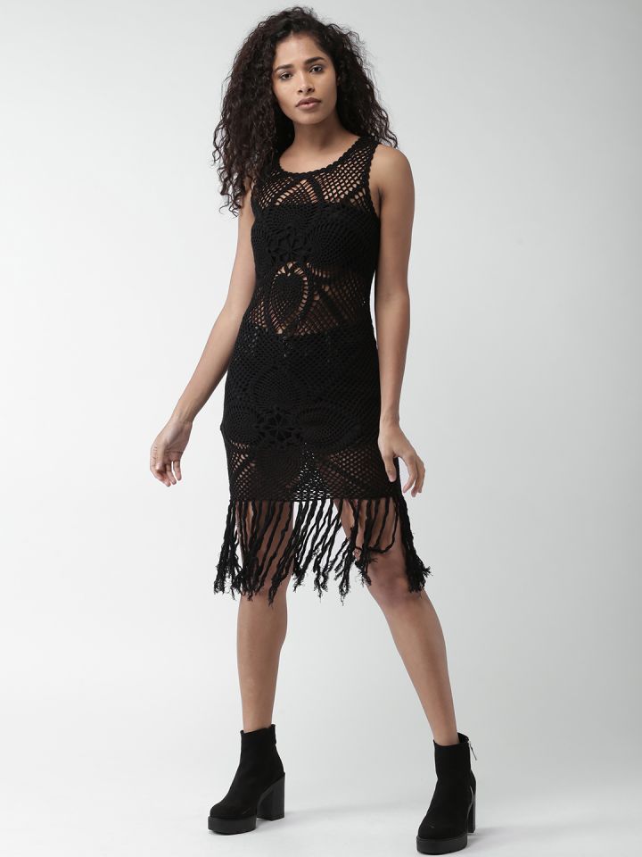 Forever 21 store black fringe dress