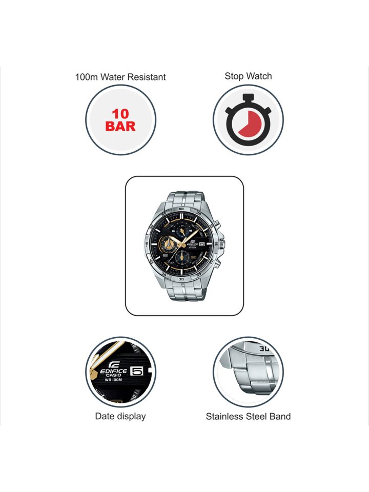 CASIO Edifice Men Black Dial Chronograph Watch EFR 556D 1AVUDF EX360