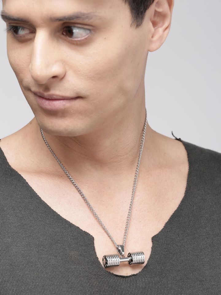Dumbbell cheap chain necklace