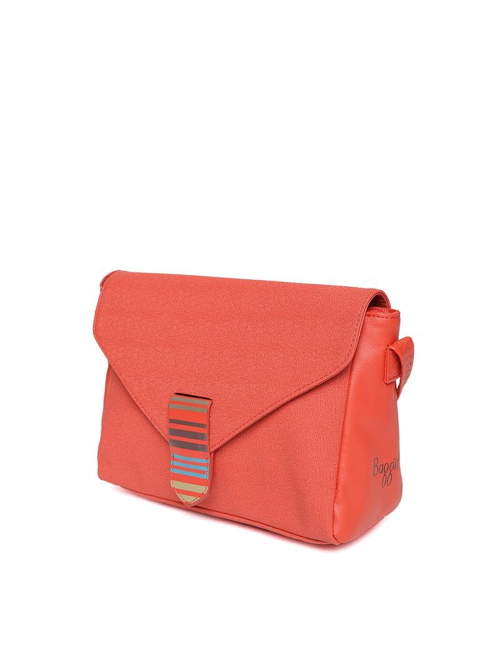 Baggit red solid sling bag Clearance