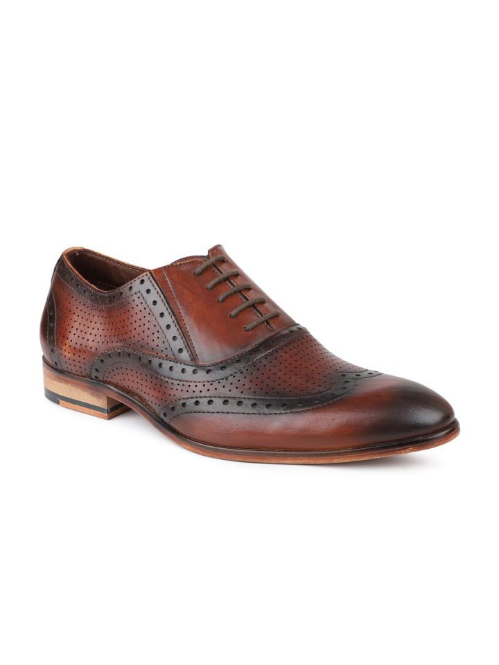 Buy ATESBER By Inc.5 Men Tan Leather Lace Up Oxford Formal Shoes