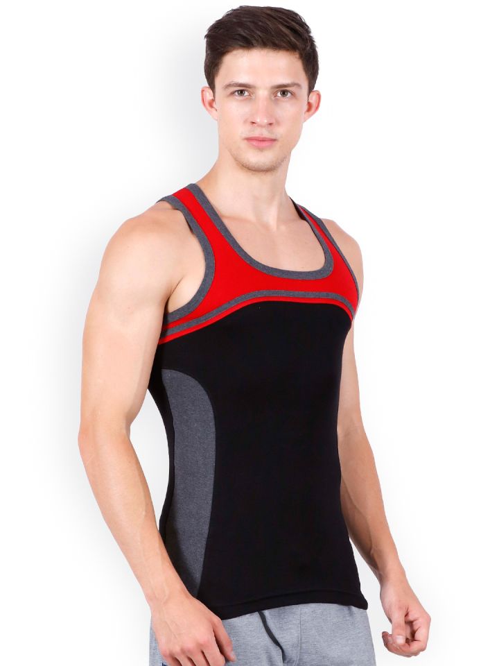 Buy Genx Black Innerwear Vest 7716 Innerwear Vests for Men