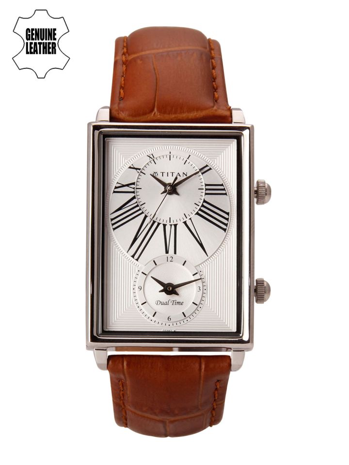 Dual time watch titan clearance