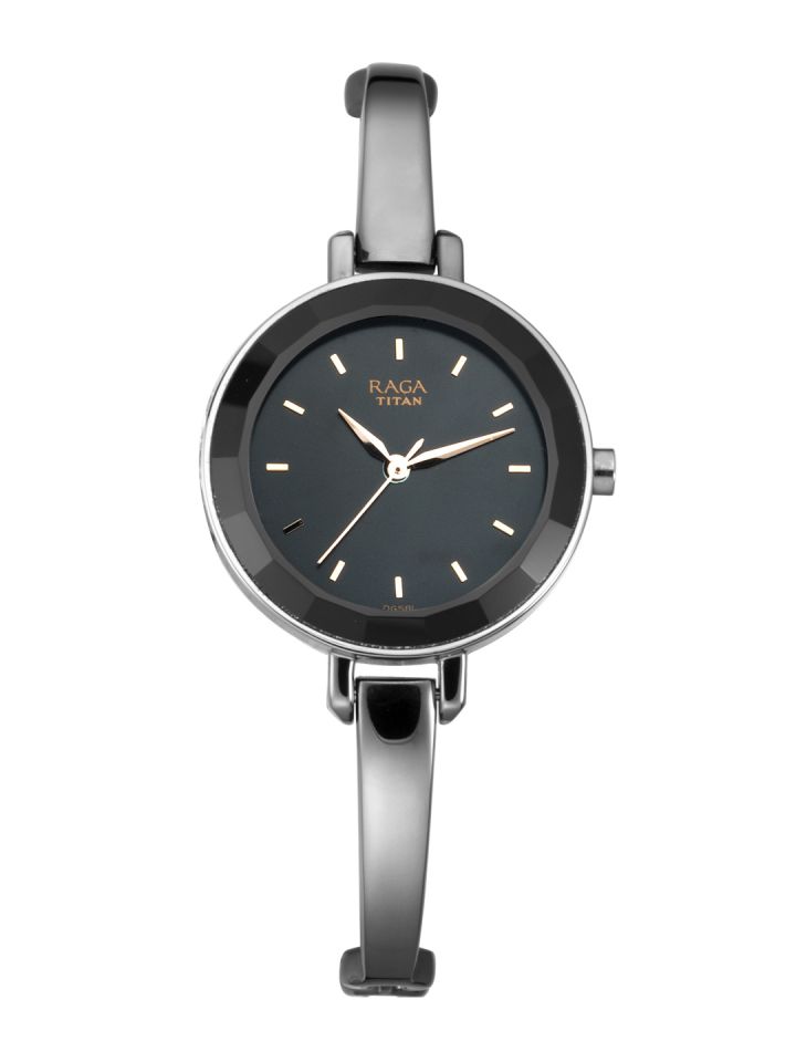 Titan raga analog black dial women's watch clearance