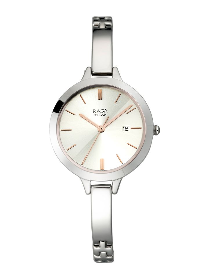 Buy Titan Raga Women Silver Toned Analogue Watch 2578SM02