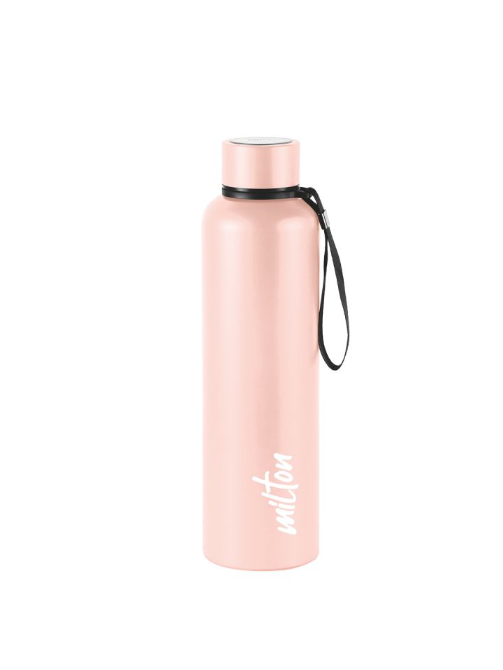 Milton Duo 2200 Thermosteel 24 Hours Hot and Cold Water Bottle with Handle,  1 Piece, 2.02 Litres, Silver | Leak Proof | Office Bottle | Gym | Home 