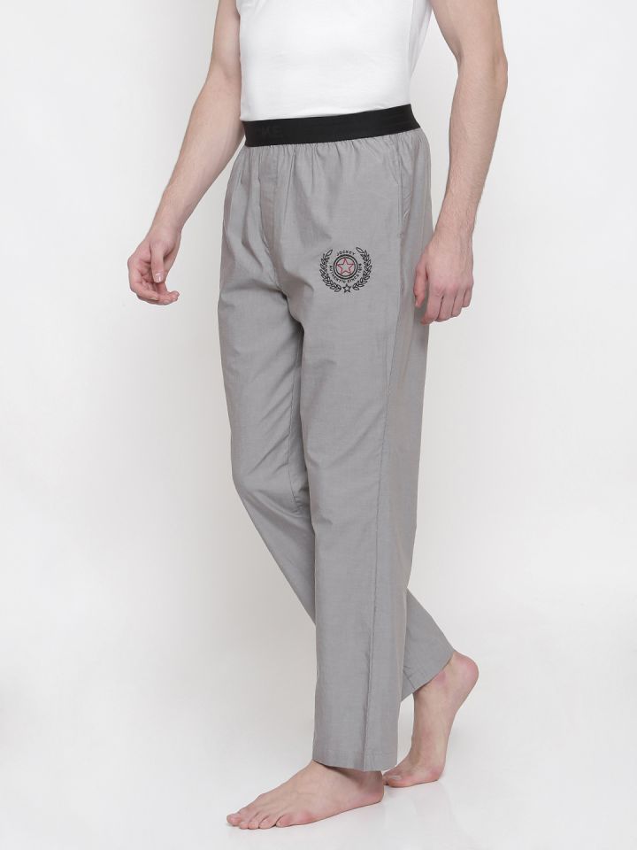 Buy Men Grey Solid Lounge Pants 90090105 online  Looksgudin