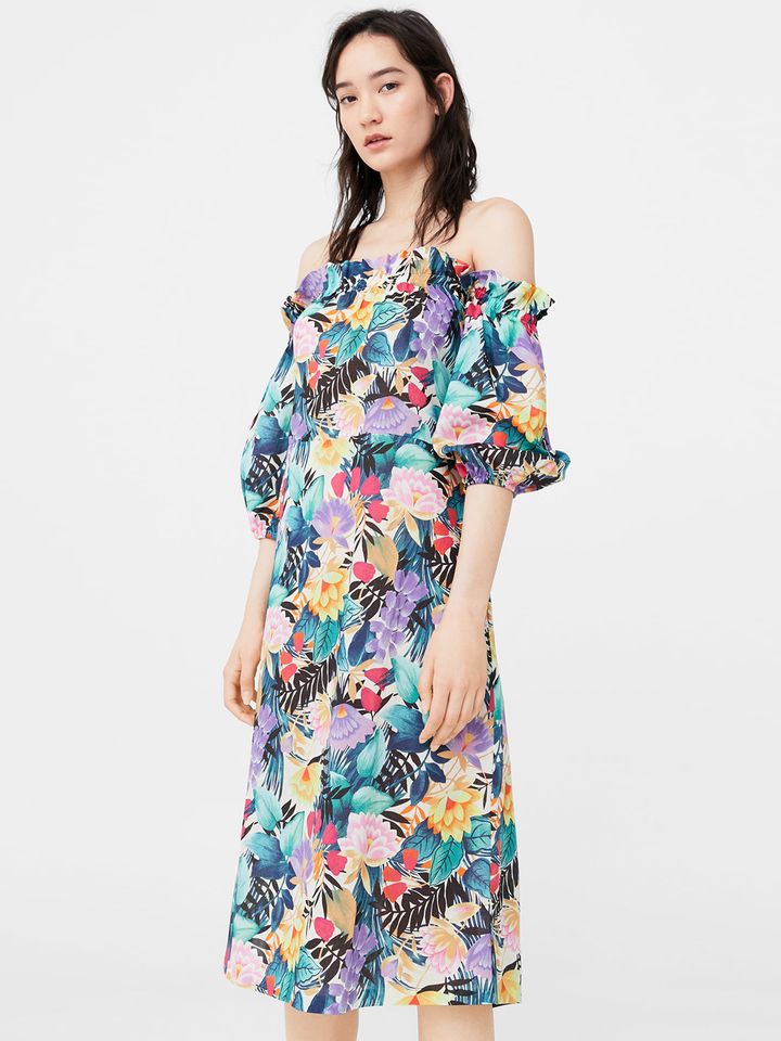 mango off shoulder dress