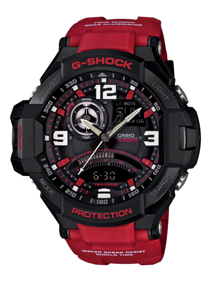 Casio g shock black red 2025