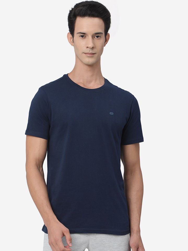 Buy JADE BLUE Men Blue Slim Fit T Shirt Tshirts for Men 20062466