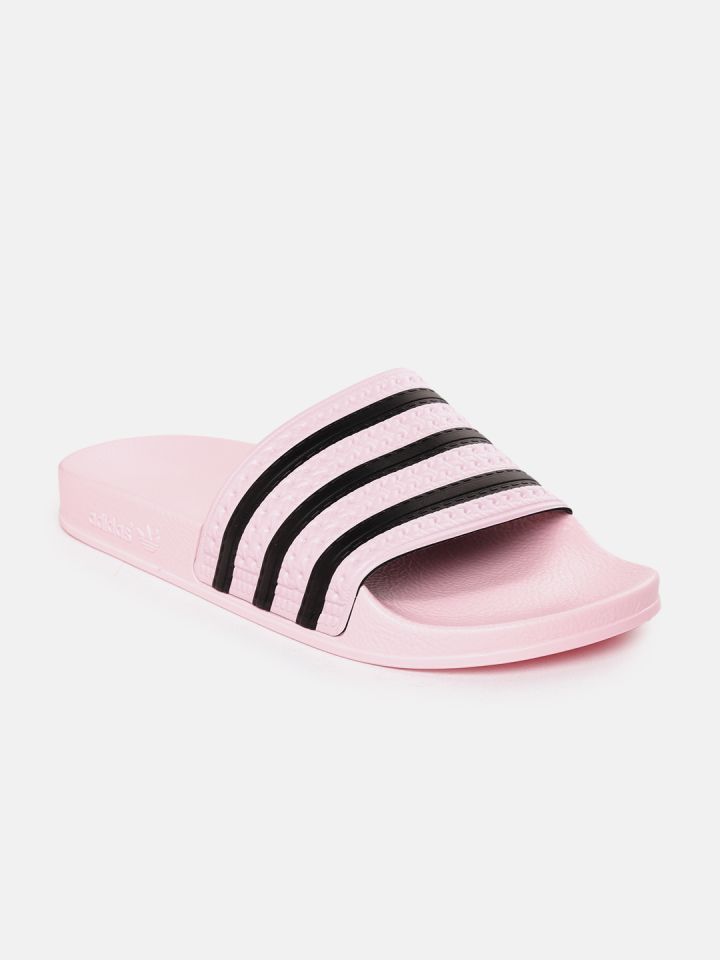 Pink hotsell sliders adidas