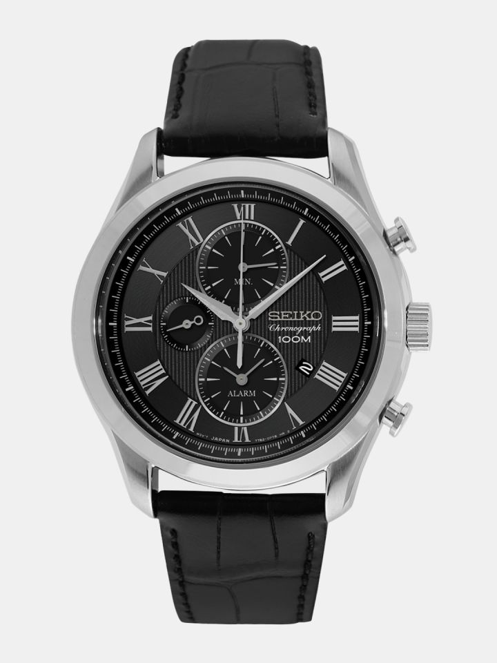 Buy SEIKO Men Charcoal Grey Chronograph Watch SNAF71P1 Watches