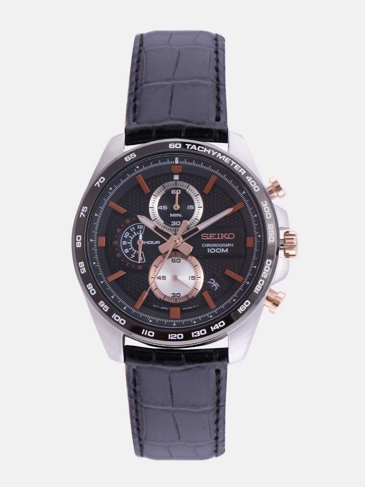 Buy SEIKO Chronograph Men Black Analogue Watch SSB265P1 Watches
