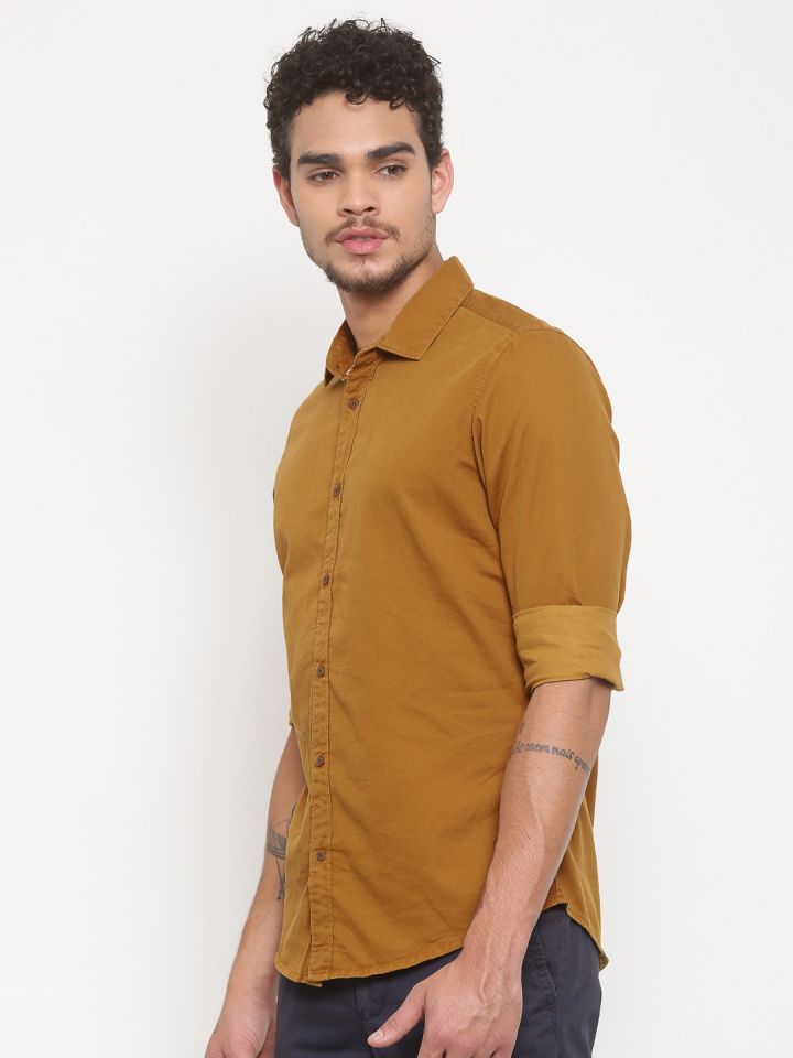 Mustard yellow sales color shirt