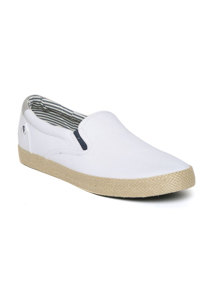 Quiksilver Men White Slip On Sneakers