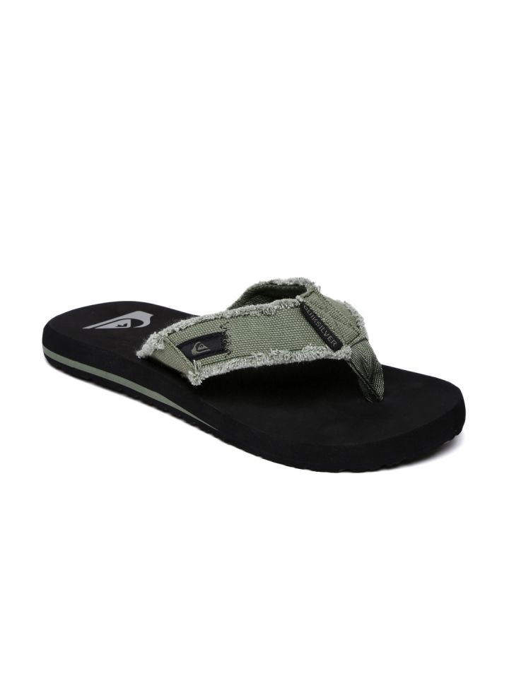 Buy Quiksilver Men Olive Green MONKEY ABYSS Flip Flops Flip