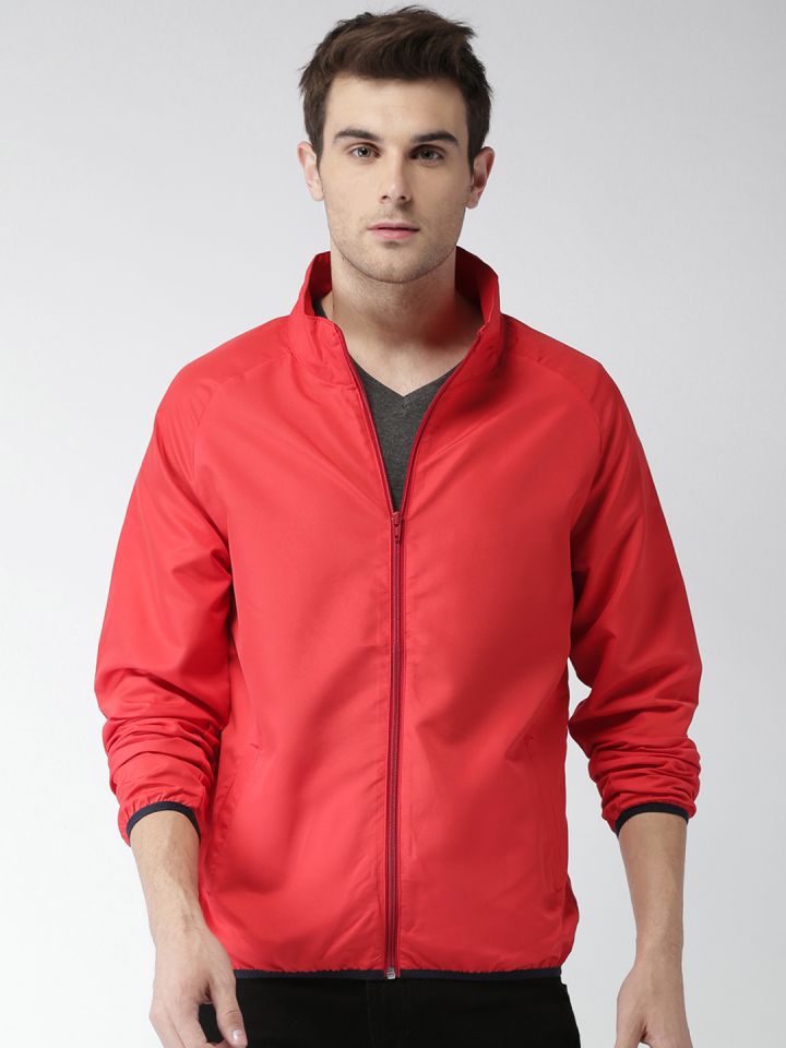 Mast & Harbour Women Red Solid Lightweight Bomber Jacket