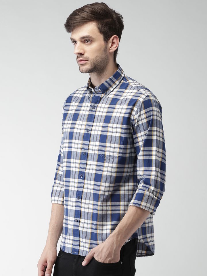 Buy Nautica Men Blue \u0026 White Slim Fit 