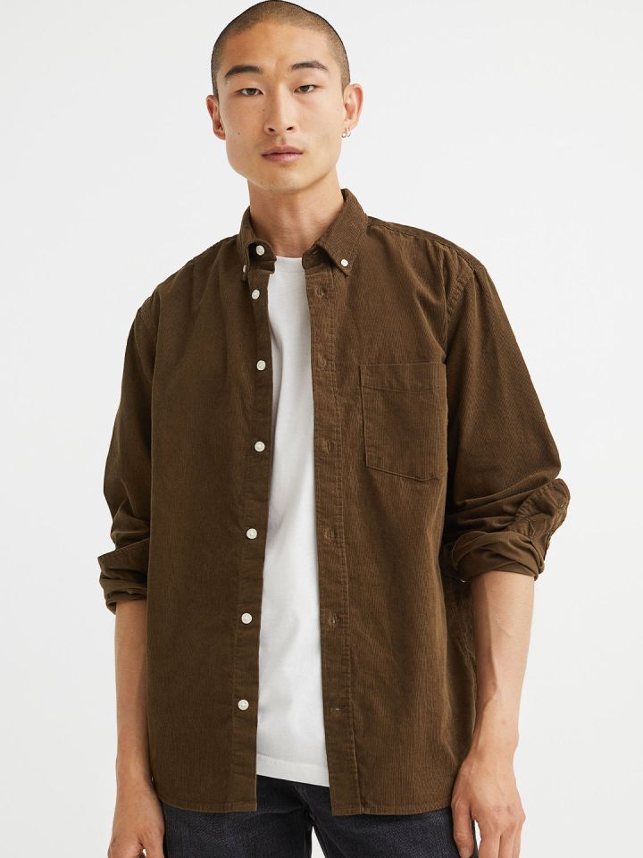 H&m corduroy blouse top