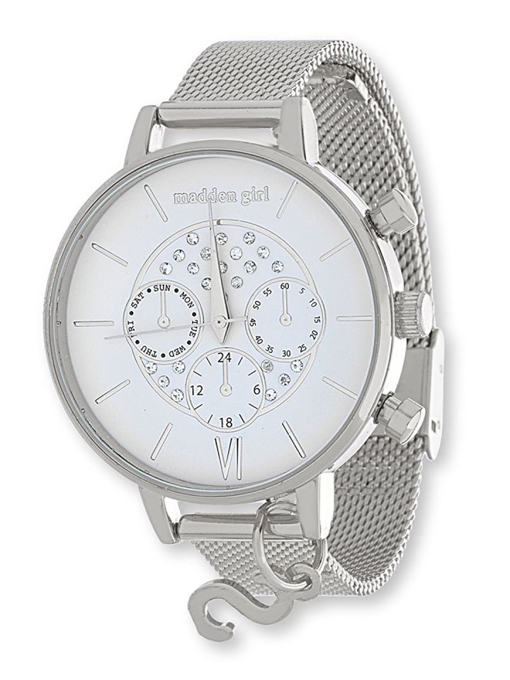 Madden Girl Women White Analogue Watch SMGW023