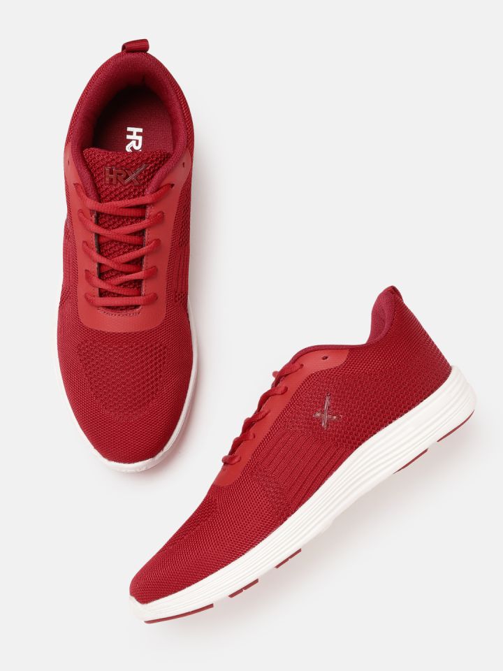 Buy HRX By Hrithik Roshan Women Red Woven Design Running Shoes