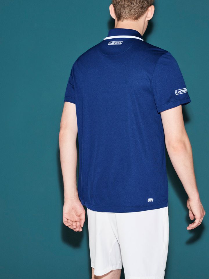 Lacoste Blue Novak Djokovic Exclusive Edition Printed Polo