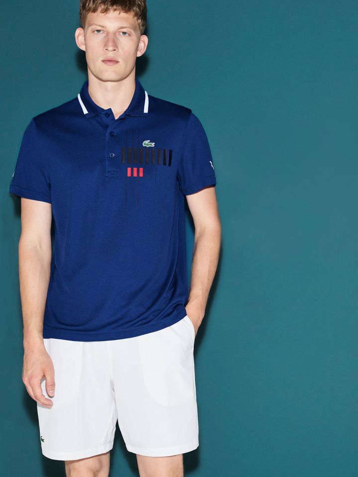 Polo lacoste djokovic bleu 2025