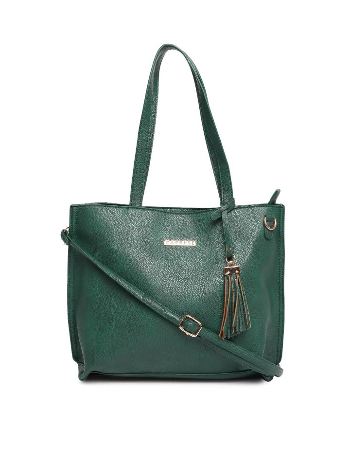 caprese green solid shoulder bag